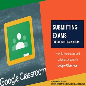 Quick Guide on How to submit assignments in Google Classroom | PPTX