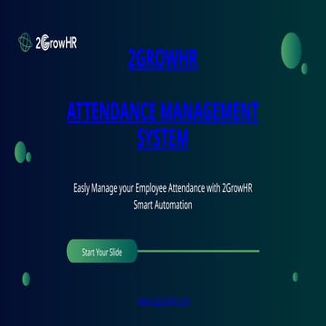 Introduction to 2GrowHR Attendance Management System