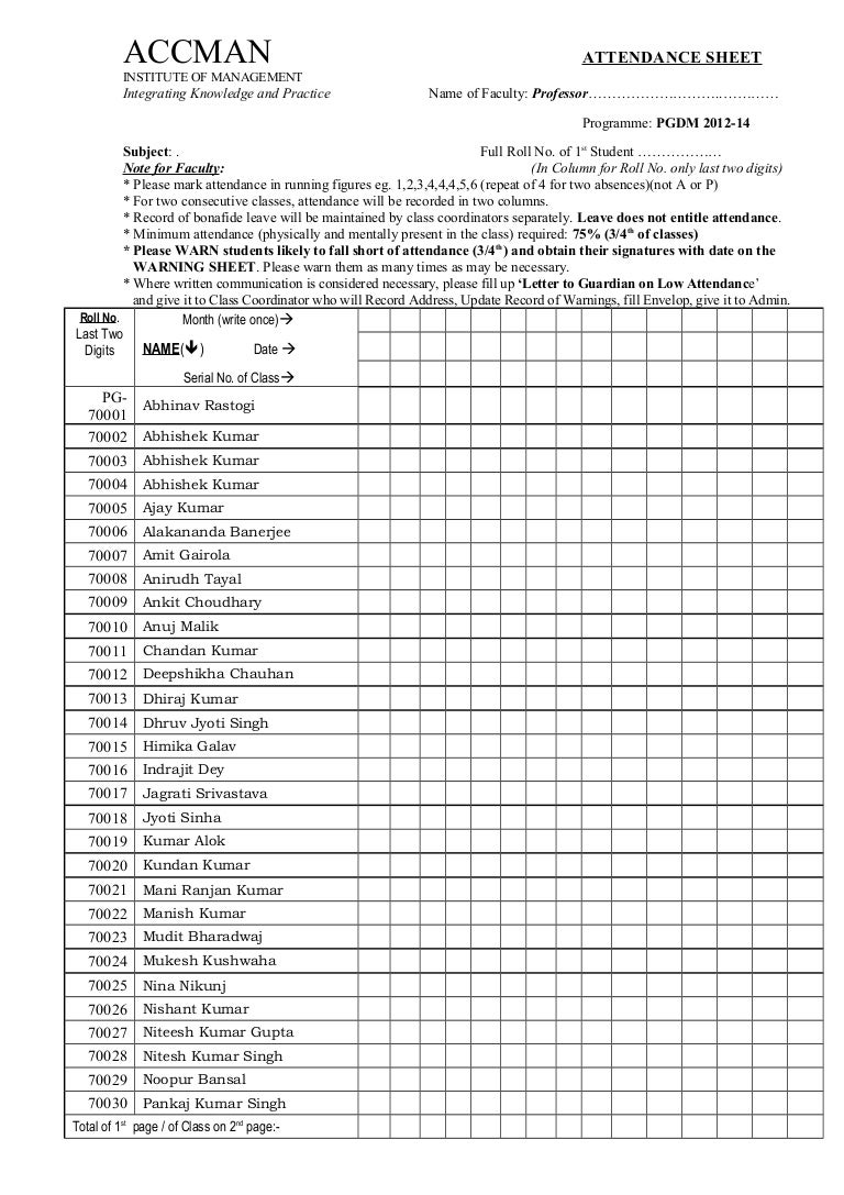 attendance sheet 12 14 term 4 attendance sheet with names
