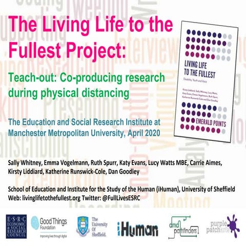 Teach-out: Co-producing research during physical distancing