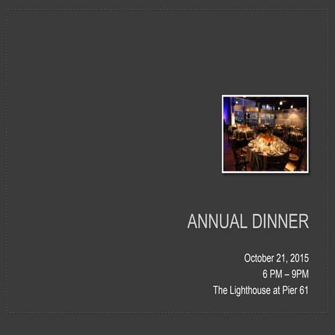 Attending the 2015 Annual Dinner