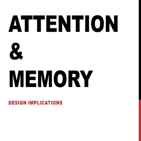 Attention info scent recognition vs recall