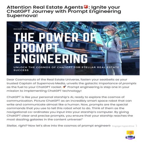 Attention Real Estate Agents - Ignite your ChatGPT Journey with Prompt Engine...
