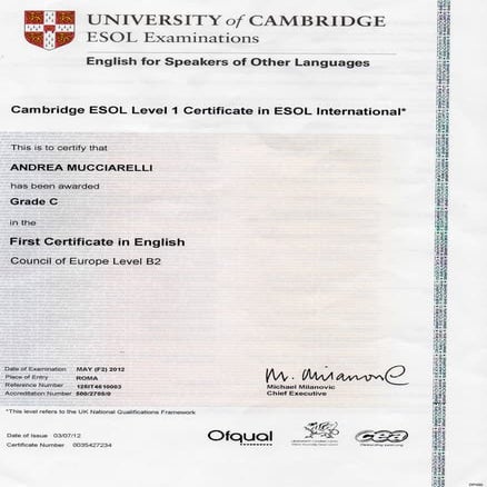 Cambridge First Certificate (B2) | PDF
