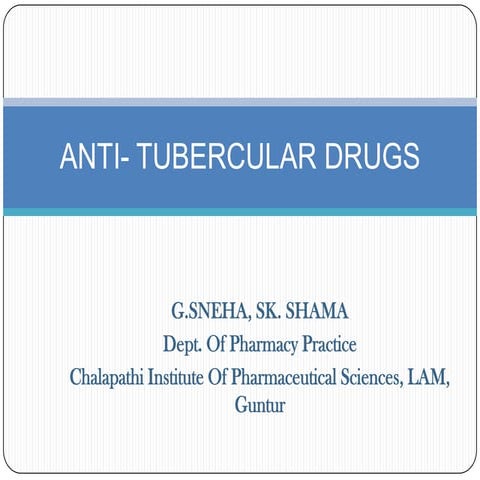 Anti tubercular drugs