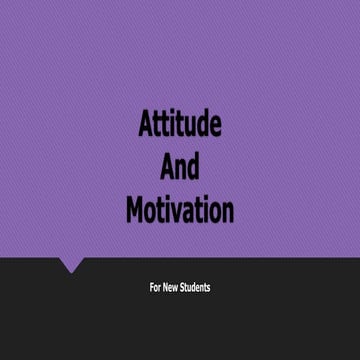 Attitude and Motivation Michelle Cartwright