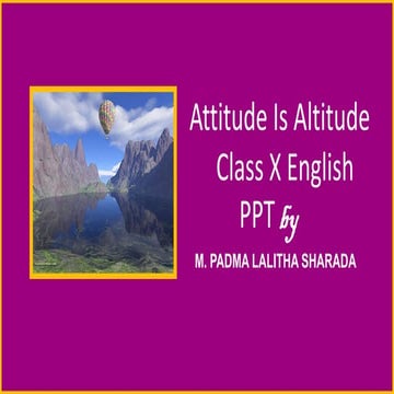 Attitude is altitude 