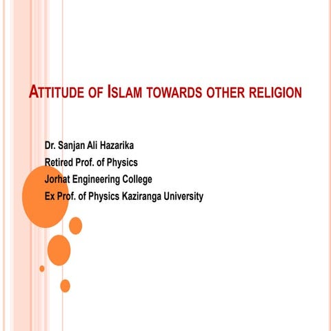 Attitude of islam towards other religion | PPTX