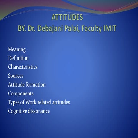 ATTITUDES in OB | PPTX