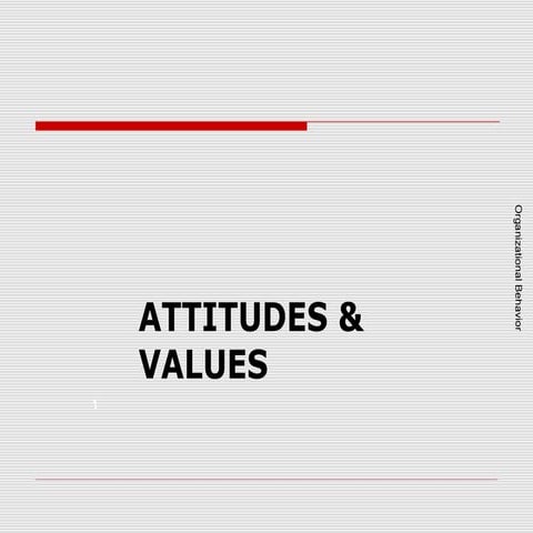 Attitudes and values