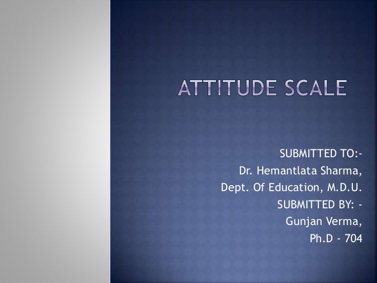 Attitude scale