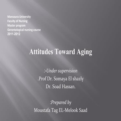 Attitudes toward aging