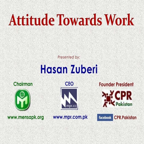 Attitude towards work