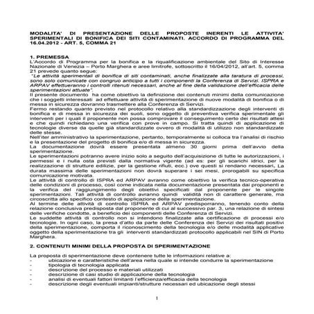 MODALITA’ DI PRESENTAZIONE DELLE PROPOSTE INERENTI LE ATTIVITA’ SPERIMENTALI ...