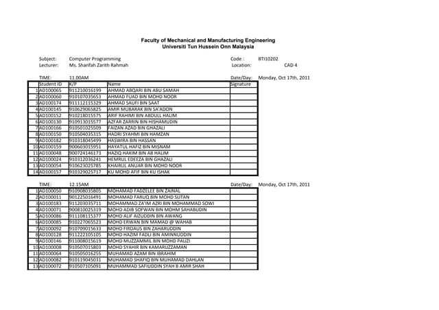 Attn list test