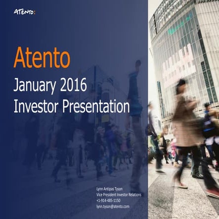 January Investor Meetings
