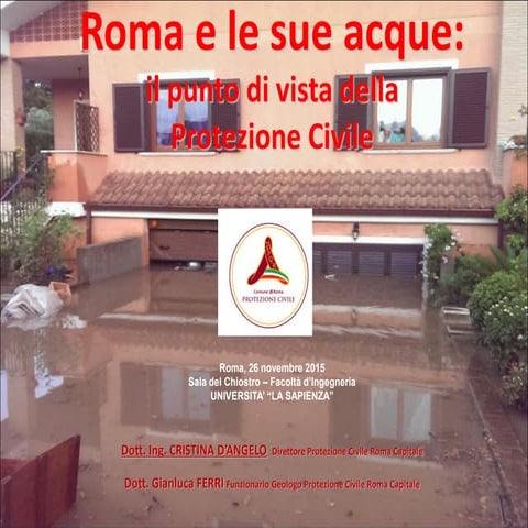 Roma e le sue acque:il punto di vista della Protezione Civile