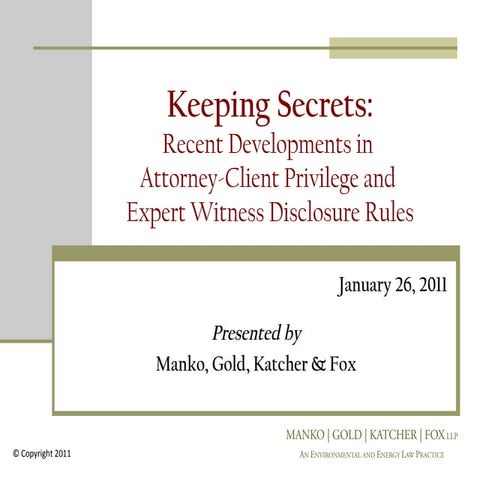 Attorney client privilege | PPT