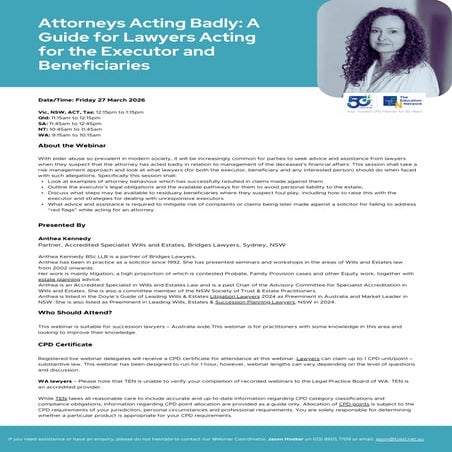 Attorneys Acting Badly: A Guide for Lawyers Acting for the Executor and ...