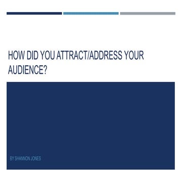 Attract audience