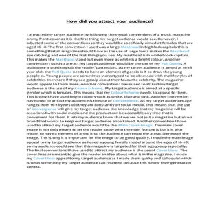 Attracting my target audience