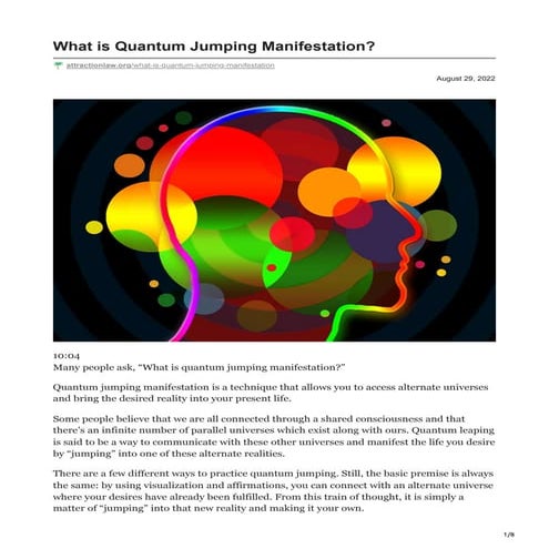 Quantum Jumping Manifestation – Exploring Quantum Jumping Manifestation ...