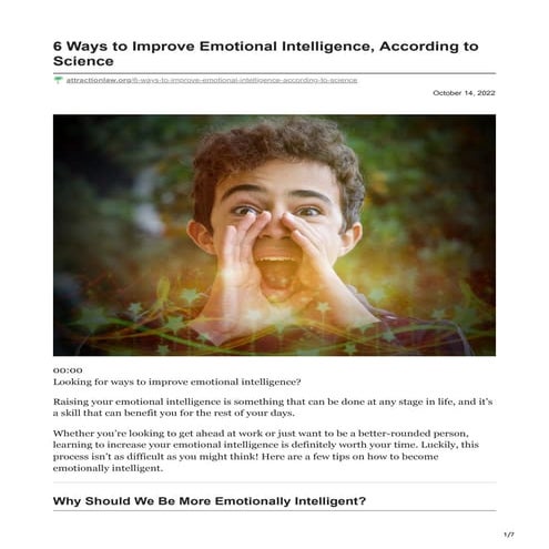6 Ways to Improve Emotional Intelligence According to Science