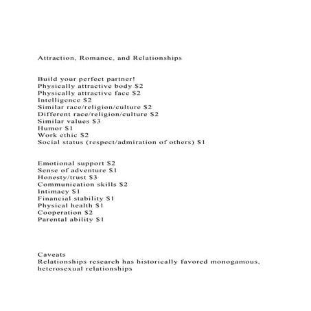 Attraction, Romance, and RelationshipsBuild your perfect.docx