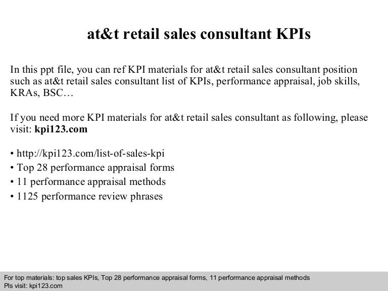 At&t retail sales consultant kpis