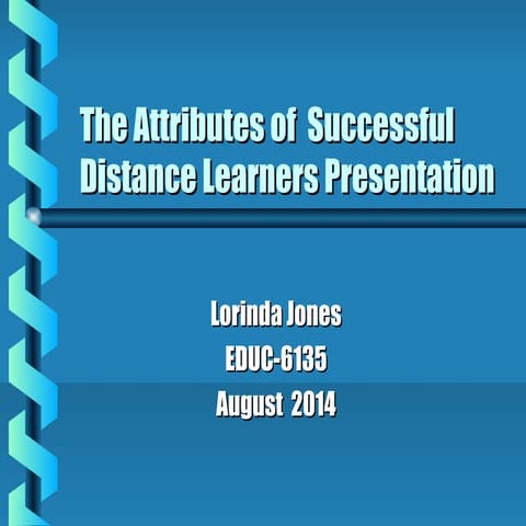 Seven Student Skills for Successful Online Learning | PPTX