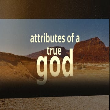 attribute of the true God in this modern world.pptx