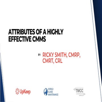Key Attributes and Best Practices for an Effective CMMS Implementation ...