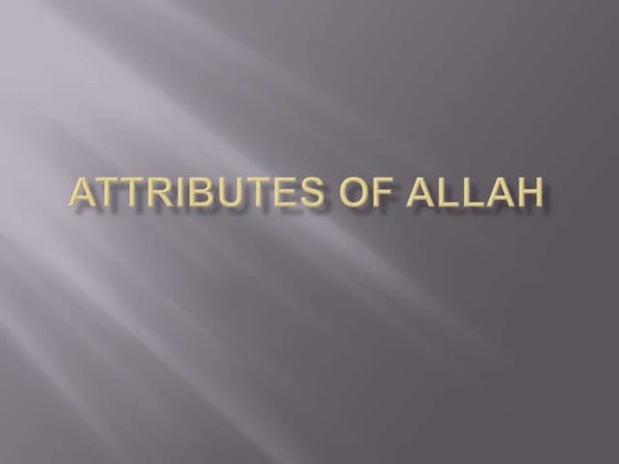 Allah almighty is the only god | DOCX