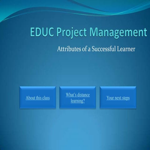 Seven Student Skills for Successful Online Learning | PPTX