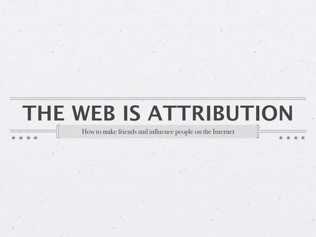 How to Attribute on the Web