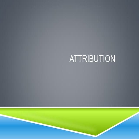 Attribution power point
