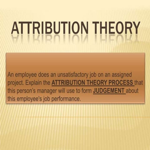 Attribution theory