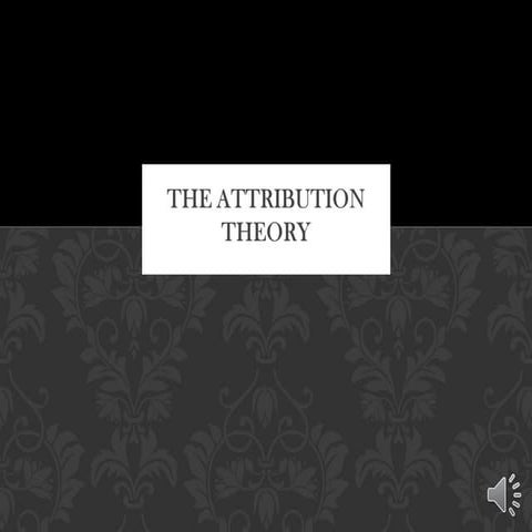 Attribution theory