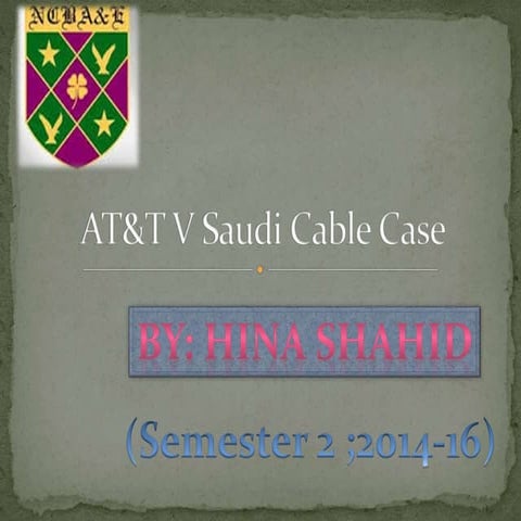At&t v saudi cable case