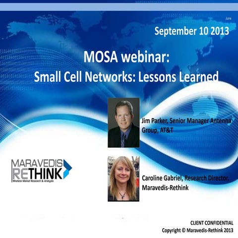 MOSA webinar: Small Cell Networks: Lessons Learned