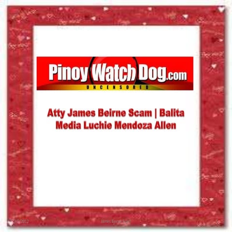 PinoyWatchDog.com | Tanod Bayan Joel Bander Sex Scandal | PPTX