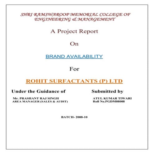 RSPL brand availability