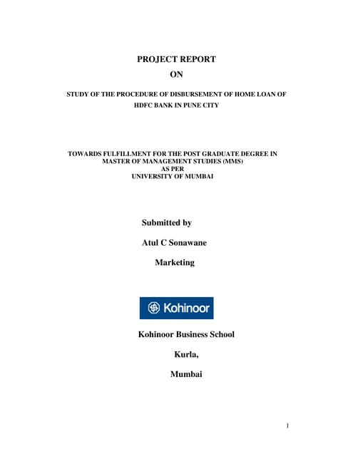 Icici bank home loan project report Icici bank home loan project report