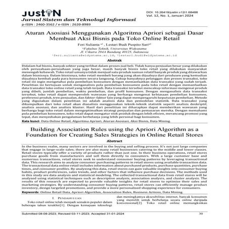 Aturan Asosiasi menggunakan Algoritma Apriori sebagai Dasar Aksi Bisnis .pdf