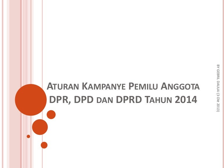 Aturan Kampanye Pemilu 2014