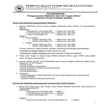 Aturan makalah cd