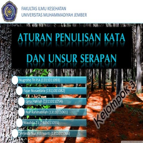Aturan Penulisan Kata dan Unsur Serapan.ppt