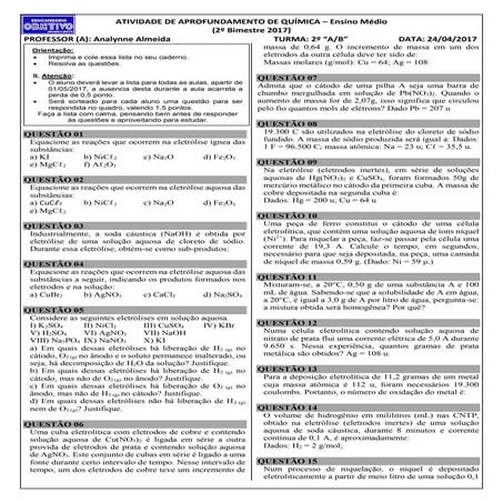Atv   2º poliedro (eletrólise)