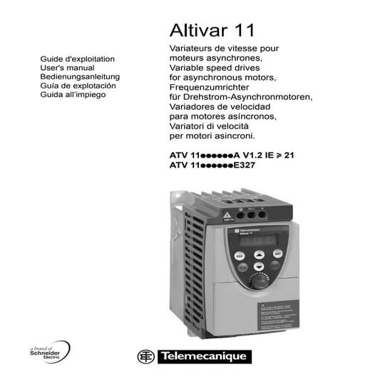 Atv11 user' s manual ie21 1623802 | PDF