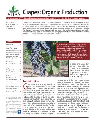 Grapes: Organic Production